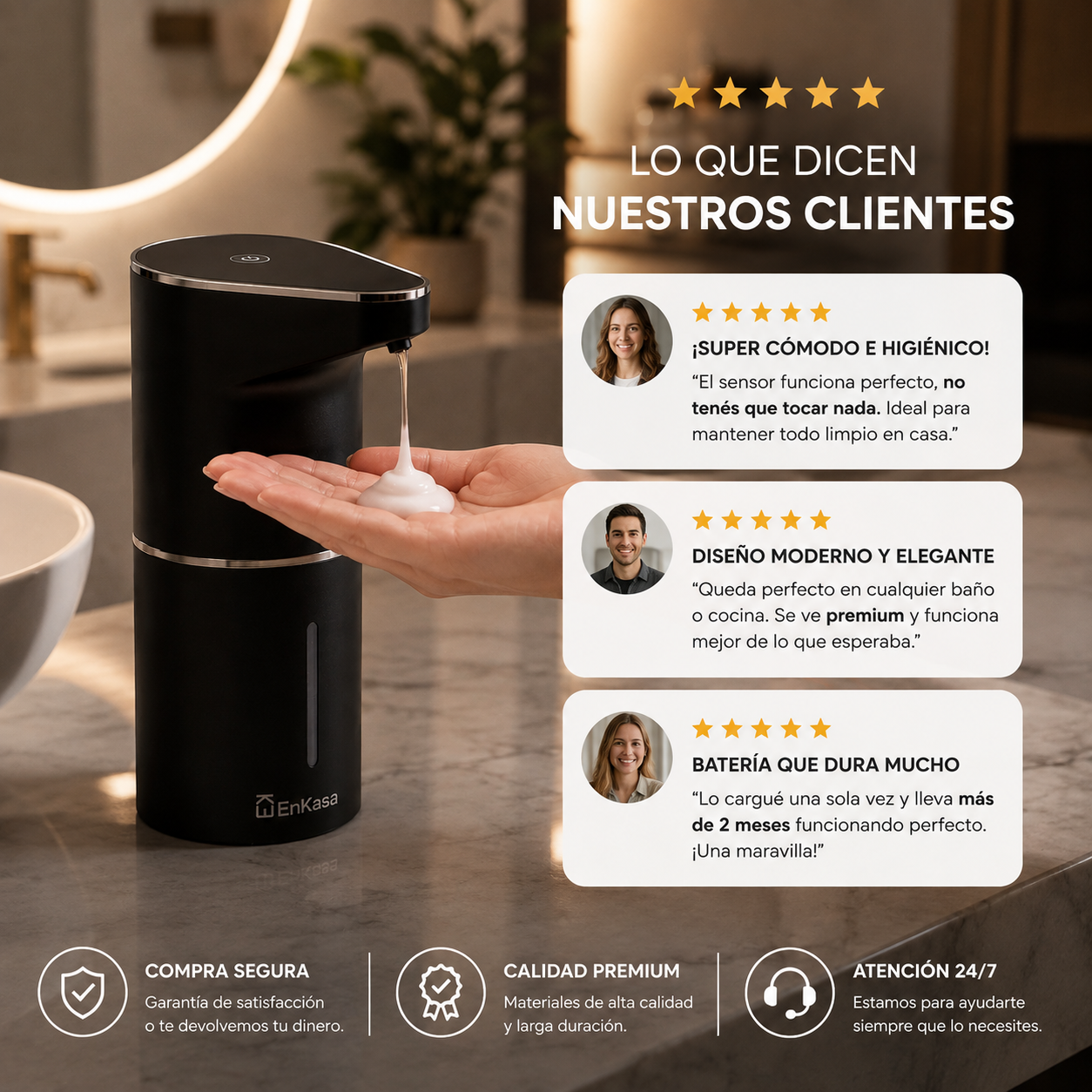 Dispenser inteligente jabon + Jabon de regalo!