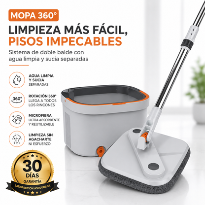 Smart Mopa 360° | Pisos Impecables en la Mitad de Tiempo, Sin Esfuerzo